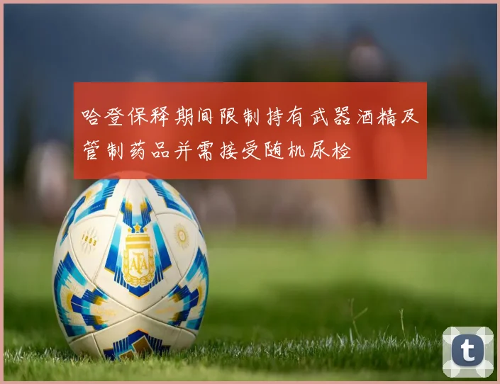 哈登保释期间限制持有武器酒精及管制药品并需接受随机尿检